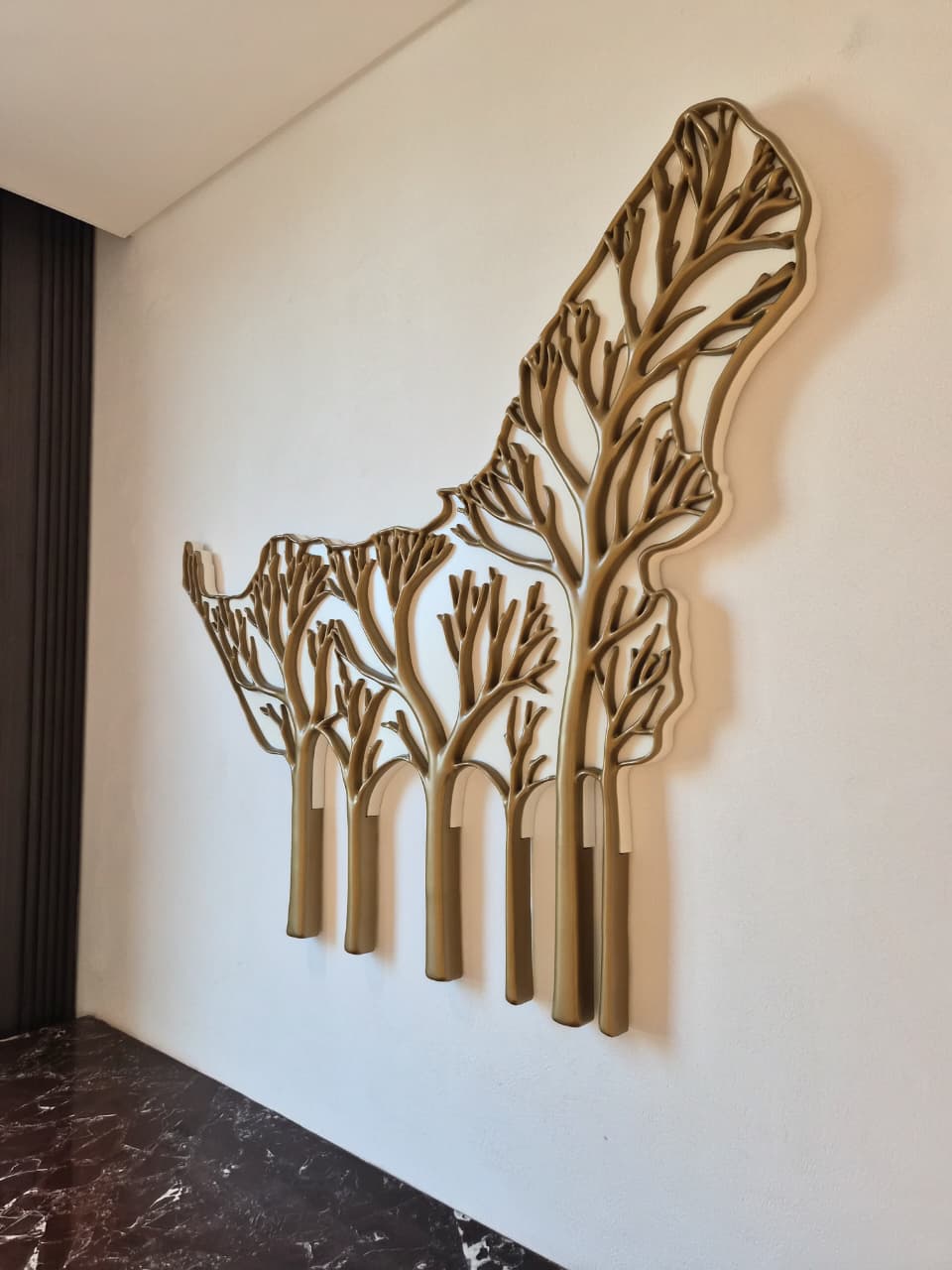 FDM printed Abu Dhabi and Dubai map tree wall art